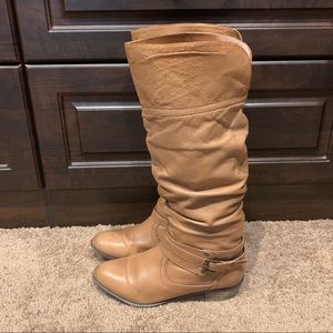 Steve Madden tan leather boots